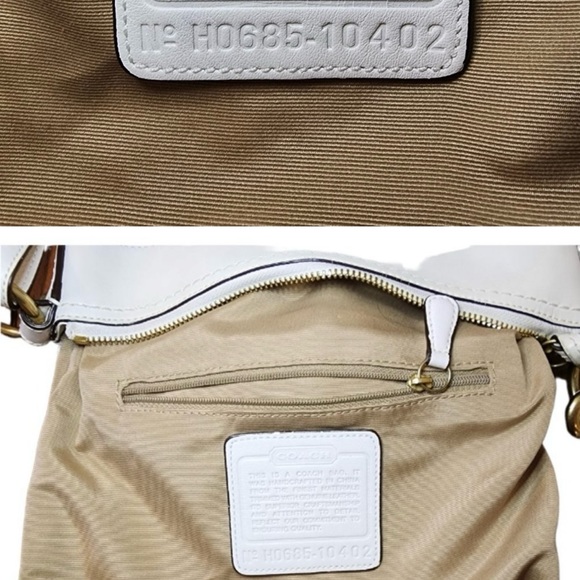 Coach Duffle Bleecker Signature Canvas Leather White/Brown 10402 - Picture 5 of 5